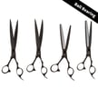 GS-ST4 Black Grooming Shear ~ 4 Piece Set