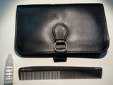 Wallet Size 6-Shear Case & SalonChic 7 1/4" High Heat Resistant Carbon Comb Special
